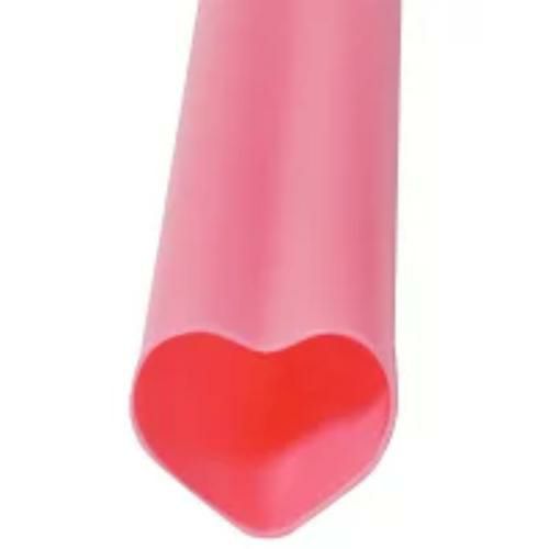ハート型ストロー(200本入)ピンク φ6×210mm