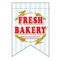 変形タペストリー 「FRESH BAKERY 水色リボン」 のぼり屋工房