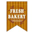 変形タペストリー 「FRESH BAKERY 茶リボン」 のぼり屋工房
