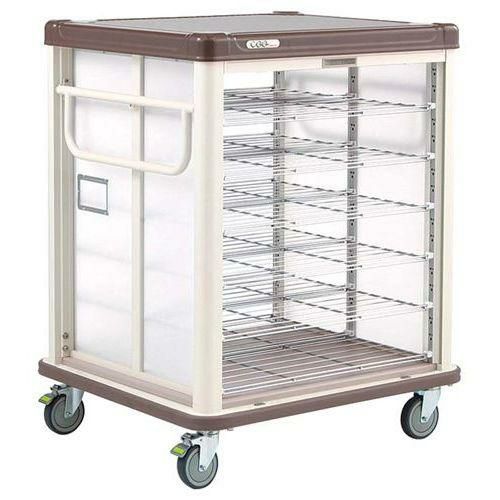 エレクター COO常温配膳車 シャッター式 リフトタイプ JCSL20RCB カフェブラウン