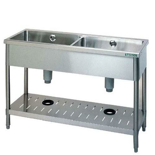 TXA-2S-150NB 【タニコー】18-0 二槽シンク(バックガード無)