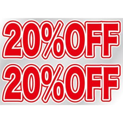 ウィンドウシール 片面 20%OFF のぼり屋工房