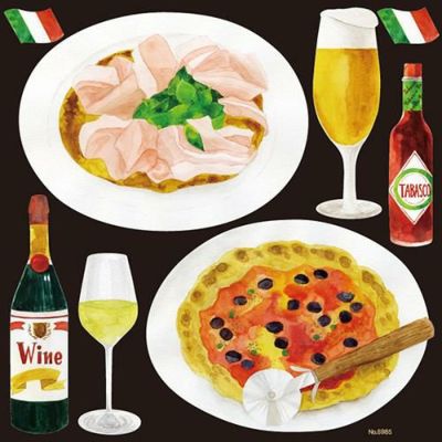デコレーションシール イタリアン イラスト(7)  のぼり屋工房
