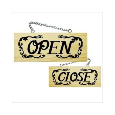 木製サイン 小横イタリアン OPEN CLOSE(柄)   のぼり屋工房