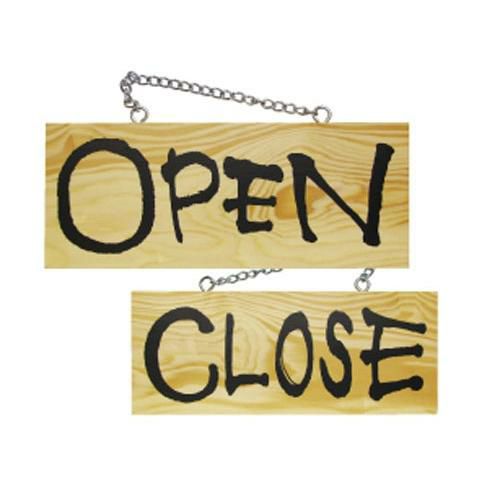 木製サイン 小 横 OPEN CLOSE  のぼり屋工房