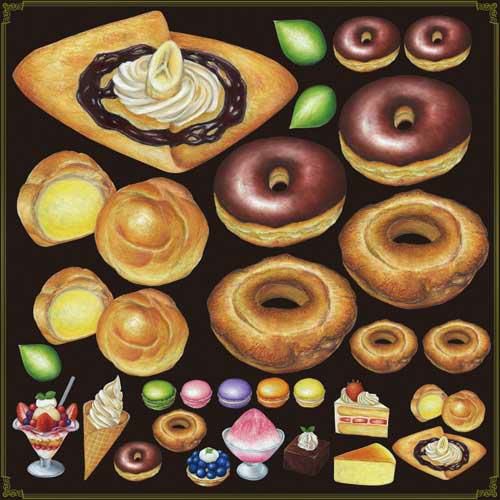 デコレーションシール ミドル スイーツ3  のぼり屋工房