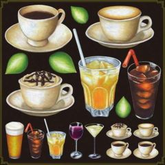 デコレーションシール ミドル ドリンク1  のぼり屋工房