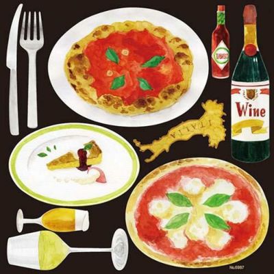 デコレーションシール イタリアン イラスト(9)  のぼり屋工房