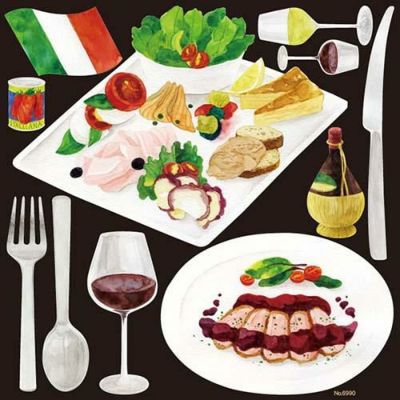デコレーションシール イタリアン イラスト(12)  のぼり屋工房