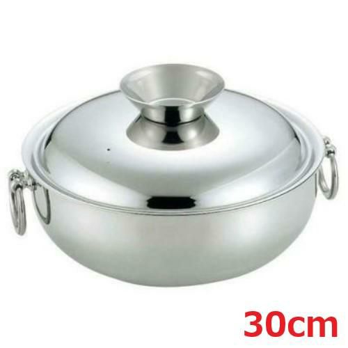 SW 電磁 しゃぶしゃぶ鍋 ステン柄(蓋付) 30cm