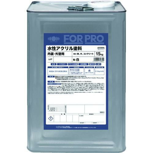 ニッぺ FORPRO水性アクリル塗料 15kg 白/411F051/業務用/新品/送料無料