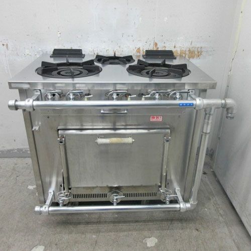 タニコー tanico 業務用 3口ガスコンロ ガスレンジ プロパンガス 厨房 
