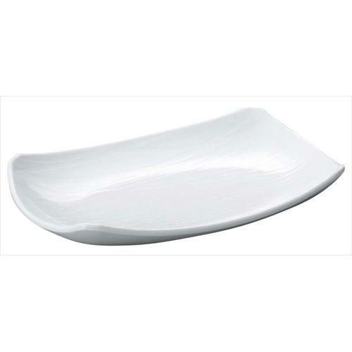 角皿 メラミン 菜津味長角皿 弦 SS-23 ホワイト