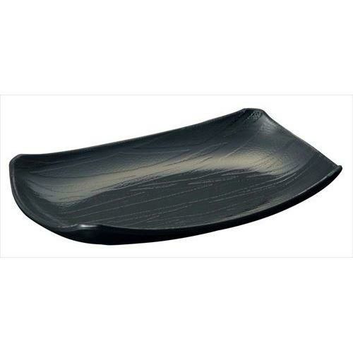 角皿 メラミン 菜津味長角皿 弦 SS-23 ブラック