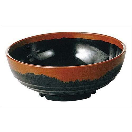 丼 メラミン和食器 長次郎窯 丼 AN-69 小 B内黒