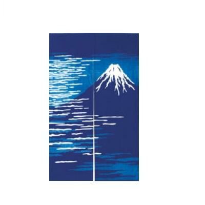 藍染めのれん 富士山 NID3105-BI ブルー