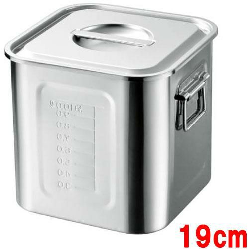 18-8 目盛付角キッチンポット19cm