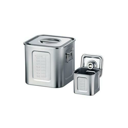 21-0 目盛付角キッチンポット 15cm