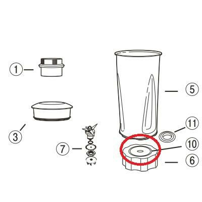 ハミルトン ブレンダーHBB250SR用 コンテナーガスケット
