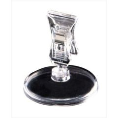 メニュークリップ 【クリアベース POP立て CB-8】 CB-8 高さ55 直径:50、クリップ開口:10、クリップ幅:22 【グループA】