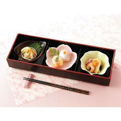 松花堂/花 三つ仕切り花セット