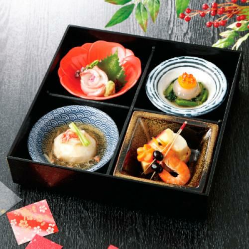 松花堂/雪 四つ仕切り雪セット