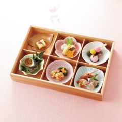 松花堂/花 六つ仕切り花セット 木製