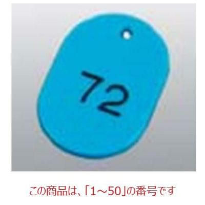 番号札 大(50個セット)1～50 スカイブルー 11811 スカイブルー