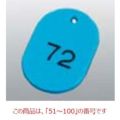 番号札 大(50個セット)51～100 スカイブルー 11812 スカイブルー