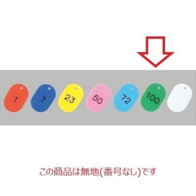 番号札 大(50個セット)無地 グリーン 11809 グリーン