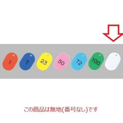 番号札 大(50個セット)無地 ホワイト 11809 ホワイト