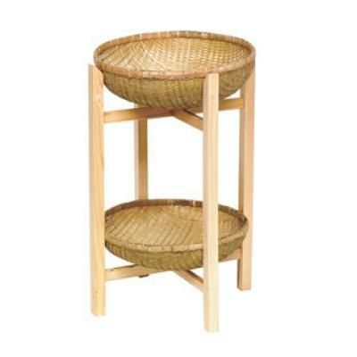 篭 木製 かご付飾り台(大)15-707L