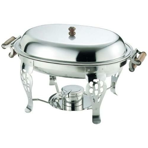 UK 18-8 木柄 小判チューフィングディッシュ用 外鍋 15.5インチ