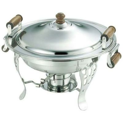 UK 18-8 木柄 丸チューフィングディッシュ(両手)用 蓋 13.5吋