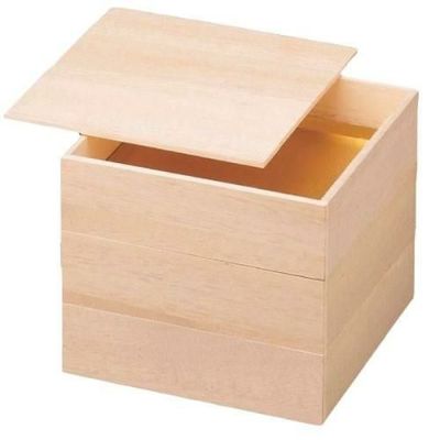お重箱 7.0寸 白木 木製富貴一枚蓋白木重（蓋カキオトシ式） 3段/業務用/新品/小物送料対象商品