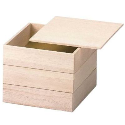 【3段】お重箱 5.5寸 白木重 木製白木平蓋重（蓋カキオトシ式） 3段/業務用/新品/小物送料対象商品