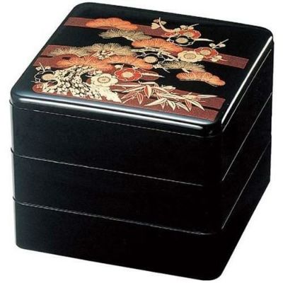 6.5寸重 黒 松竹梅 3段/業務用/新品/小物送料対象商品 | 6.5寸重3段