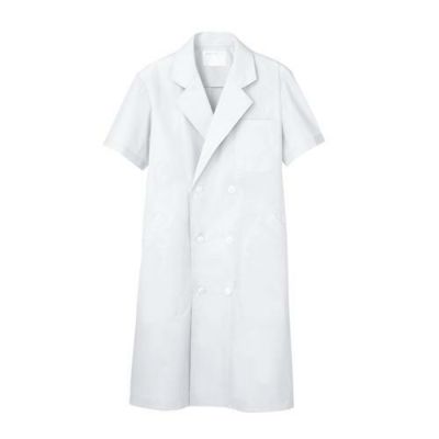 ドクターコート メンズ 半袖 白 メンズ 51-612