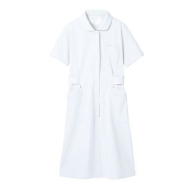 ナースワンピース 半袖 白 レディス 73-1452