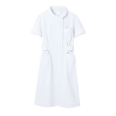 ナースワンピース 半袖 白 レディス 73-1472