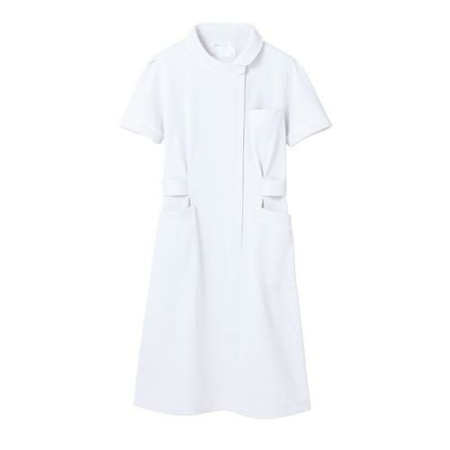ナースワンピース 半袖 白 レディス 73-1472