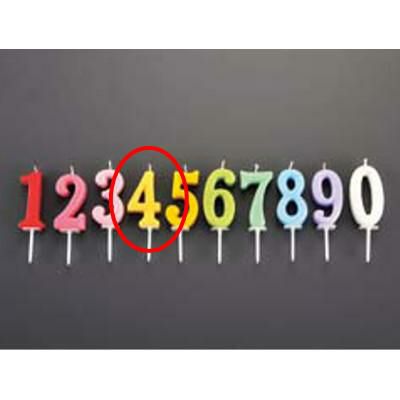 ナンバー キャンドル パステル(10入) 4番