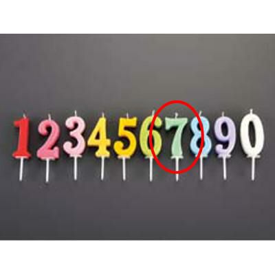 ナンバー キャンドル パステル(10入) 7番