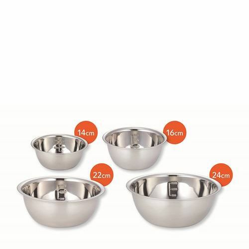 ◇ ST-4 調理がはかどる ステンレスボウル 4pcs/業務用/新品/小物送料