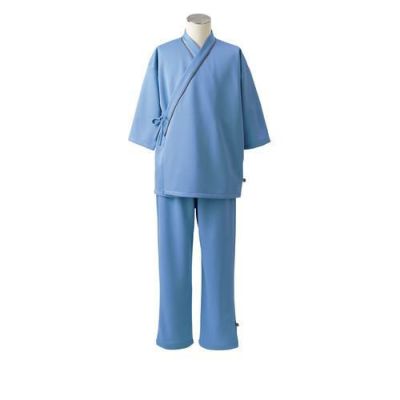 検診衣 兼用 8分袖 ブルー 男女兼用 79-503