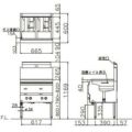 【コメットカトウ】【ガスフライヤー】オイルセービングフライヤー12L×2 /CF3-GA 13W-L12/二槽式 幅665X奥行600X高さ800