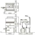 【コメットカトウ】【ガスフライヤー】オイルセービングフライヤー23L /CF3-GA27-L23/一槽式 幅650X奥行600X高さ800