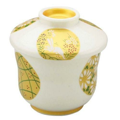 アルセラム強化食器 金彩丸紋むし碗 B4－68