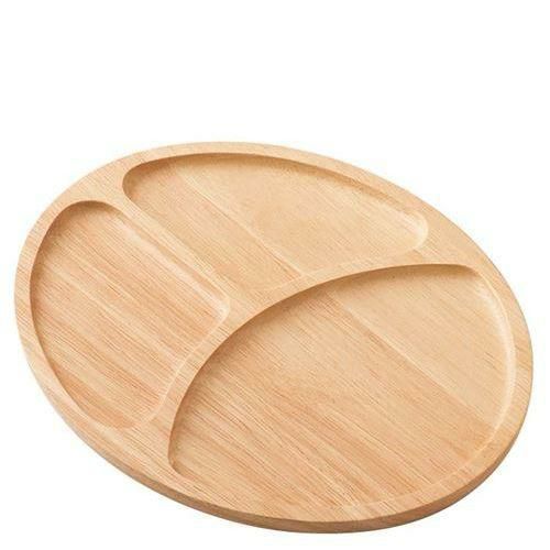 ラバーウッド スナックプレート オーバル240 ナチュラル TA－001