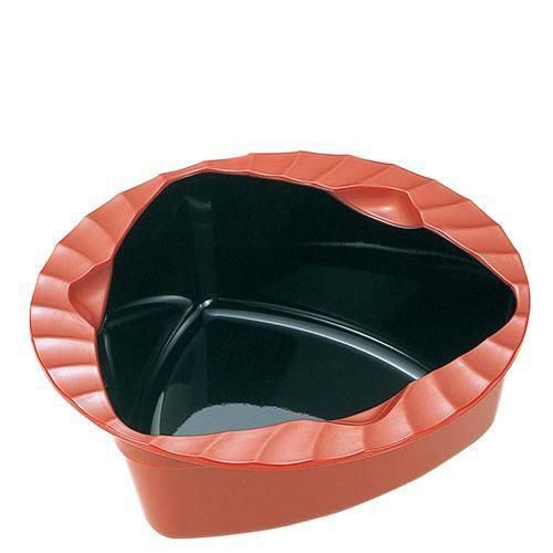 耐熱ABS トライアングルトライ 深皿 外朱 10cm